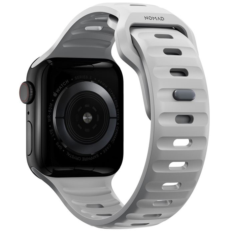 Sportowy pasek marki Nomad z serii Sport Strap dla Apple Watch 49/45/44/42mm, szary.